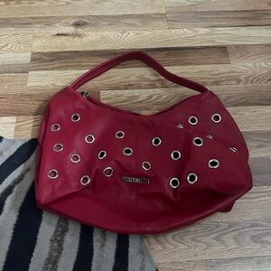 Steve Madden Red Eyelet Women's Hobo Bag